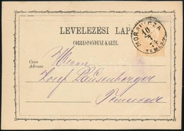 1874 2kr Díjjegyes Levelezőlap 'MORAVICZA TEMES M.' (Gudlin 150 Pont) - Otros & Sin Clasificación