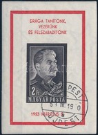 O 1953 Sztálin Gyászblokk Vágott (50.000) - Otros & Sin Clasificación