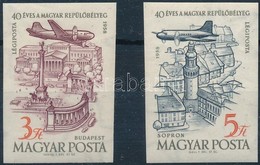 ** 1958 40 éves A Magyar Repülőbélyeg Vágott Sor (5.000) - Otros & Sin Clasificación