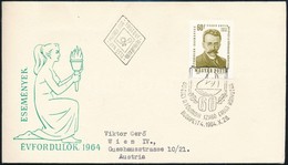 1964 Évfordulók (II.) Szabó Ervin (1877-1918) Vágott Bélyeg FDC-n - Otros & Sin Clasificación
