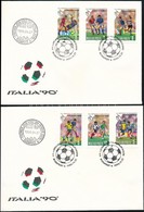 1990 Labdarúgó VB (VI.) - Olaszország Vágott Sor K 2 Db FDC-n (4.500) - Otros & Sin Clasificación