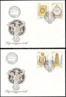 1990 Régi Magyar órák Vágott Sor 2 Db FDC-n (4.500) - Otros & Sin Clasificación