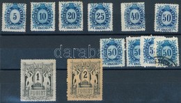 ** * O 1873-1874 12 Db Távirda Bélyeg, Tévnyomatok 5kr és 40kr Elcsúszott Közésprész - Otros & Sin Clasificación