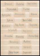 Vasúti Távírdák Keltezés Nélküli Sorbélyegzőinek Lenyomata, 24 Féle Az 1870-es évekből, A4-es Berakólapon - Otros & Sin Clasificación