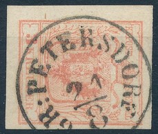 O 1850 3kr III. Típus 'GR.PETERSDORF' Centrált Bélyegzéssel (AGudlin  250p) - Other & Unclassified