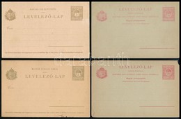 1874 8 Db Díjjegyes Levelezőlap, 2 X 4f, 2 X 5f Zölf, 2 X 5f Barna, 2 X 10f - Otros & Sin Clasificación