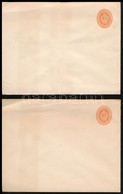 1887 2 Db Használatlan 5kr Díjjegyes Boríték Ovális Díjjeggyel VII. Vízjel 158 X 125 Mm (az Egyik Hajtott) - Other & Unclassified