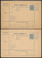 ~1910 2 Db 10f Használatlan Postai Szállítólevél, Fehér, Magyar Nyelvű - Otros & Sin Clasificación