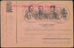 1917 Kézzel Rajzolt Tábori Posta Levelezőlap 'K.u.k. Infanterieregiment Kaiser Nr. 1.' Aradra Küldve - Otros & Sin Clasificación