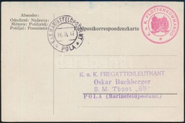 1917 Tábori Lap / Field Postcard 'K.u.K.  FLOTTENKOMMANDO' +  'MFP POLA C' - Otros & Sin Clasificación