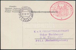 1918 Tábori Lap / Field Postcard 'K.U.K. II. GESCHWADERKOMMANDO' +  'MFP POLA C' - Otros & Sin Clasificación