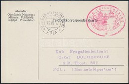 1917 Tábori Lap / Field Postcard 'K.U.K. KRIEGSMARINE' +  'MFP POLA A' - Other & Unclassified