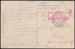 1917 Képeslap / Postcard 'ZENSUR S.M.S. MARS' - Otros & Sin Clasificación