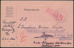 1918 Tábori Lap / Field Postcard 'ZENSURIERT S.M.S. MARS' +  'MFP POLA C' - Otros & Sin Clasificación