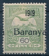 * Baranya I. 1919 Turul 60f Próbanyomat, Bodor Vizsgálójellel - Other & Unclassified
