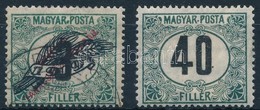 * O 1920 Magyar Posta Portó 40f és Búzakalász Portó 3f: Pont A MAGYAR Után - Otros & Sin Clasificación