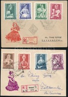 1953 Népviselet I. Sor 2 Db Ajánlott FDC-n - Otros & Sin Clasificación