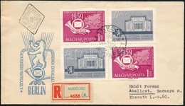 1959 Szocialista Országok Postaügyi Minisztereinek értekezlete (II.) - Berlin Négyestömb Elsőnapi Ajánlott Levélen - Sonstige & Ohne Zuordnung