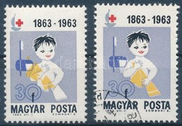 ** 1963 Vöröskereszt 30f A Sárga Szín (törölköző) Elcsúszásával + Támpéldány - Altri & Non Classificati