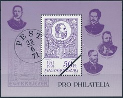 ** 1991 Pro Philatelia MINTA Blokk Téves 1990 évszámmal - Other & Unclassified