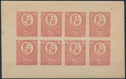 ** 1921 50 éves A Kőnyomat Bélyeg Piros Emlékív, Fogazatlan / Imperforate Souvenir Sheet - Other & Unclassified