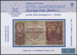 ** 2008/67 Ritka Bankjegyeink XIX. - 20 Pengő Emlékív No 055 - Otros & Sin Clasificación