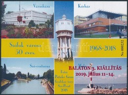 ** 2018 Siófok Városa 50 éves Emlékív Piros Balaton 3. Kiállítás Felülnyomással No 000232 - Otros & Sin Clasificación