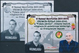 ** 2019 A Nemzet Sportolója Grosics Gyula Fogazott és Vágott Emlékív. Sorszám: 00000 (piros és Zöld) - Otros & Sin Clasificación