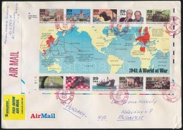 1991 Légi Levél Blokkal Bérmentesítve / Airmail Cover To Hungary - Sonstige & Ohne Zuordnung