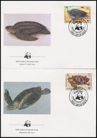 ** 1983 WWF: Teknős Sor Mi 541-544 4 Db FDC-n - Sonstige & Ohne Zuordnung