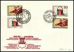 1988 Európai Kampány Kétféle Sor FDC-n Mi 1347-1348 + Liechtenstein 945-946 - Sonstige & Ohne Zuordnung