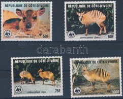 ** 1985 WW; Zebra-bóbitásantilop Sor Mi 881-884 - Otros & Sin Clasificación