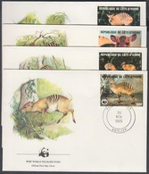 1985 WWF Zebra-bóbitásantilop Sor Mi 881-884 4 FDC - Otros & Sin Clasificación