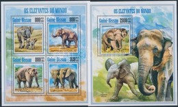 ** 2013 Elefántok 4é Kisív + Blokk - Sonstige & Ohne Zuordnung