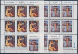 ** 1993 Europa CEPT Kortárs Művészet ívsarki Sor + Kisívsor Mi 2603-2604 - Otros & Sin Clasificación