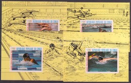 ** 1987 Előolimpia: Úszás Vágott De Lux Blokkok Mi 1076-1079 - Otros & Sin Clasificación