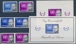 ** 1962 Hammarskjöld Fogazott Sor + 2 Vágott Pár Mi 578-579 + 579 Bélyeg Blokkformában + Vágott Blokk Mi 23 - Otros & Sin Clasificación