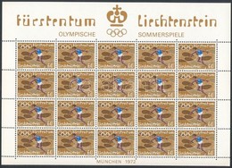 ** 1972 Nyári Olimpia Kisív Sor Mi 556-559 - Other & Unclassified