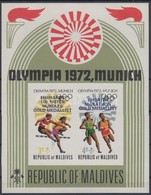 ** 1973 Nyári Olimpiai Aranyérmesek Vágott Blokk Felülnyomással Mi 15 B - Other & Unclassified