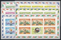 ** 1974 100 éves Az UPU Kisív Sor Mi 514-519 C - Sonstige & Ohne Zuordnung