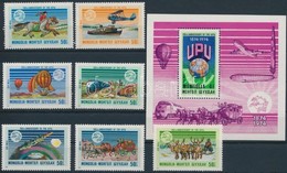 ** 1974 UPU (I.) Sor + Blokk,
UPU (I.) Set + Block
Mi 842-848 + Mi 36 - Sonstige & Ohne Zuordnung