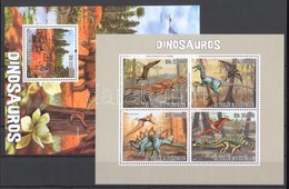 ** 2010 Dinoszauruszok Kisív Mi 4383-4386 + Blokk Mi 755 - Sonstige & Ohne Zuordnung