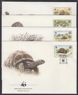 1987 WWF: Teknősök Sor 4 Db FDC-n Mi 137-140 - Sonstige & Ohne Zuordnung