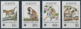 ** 1986 WWF Majmok Sor,
WWF Monkies Set
Mi 184-187 - Otros & Sin Clasificación