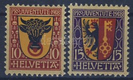 ** 1918 Pro Juventute Mi 143-144 - Other & Unclassified