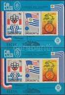 ** 1975 EXFILMO 75 és ESPAMER 75 Bélyegkiállítások Fogazott + Vágott Blokk Sorszámmal Mi 28 - Other & Unclassified