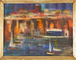 Aba Jelzéssel: Trattori Porto. Olaj, Karton, üvegezett Keretben, 30×40 Cm - Otros & Sin Clasificación