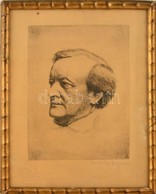 Werner E. A. Hoffmann (1881-1962): Richard Wagner. Rézkarc, Papír, Jelzett, üvegezett Keretben, 23×16,5 Cm - Otros & Sin Clasificación