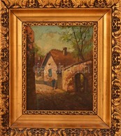 Turmayer Jelzéssel: Utcarészlet. Olaj, Karton, Keretben, 24×19 Cm - Otros & Sin Clasificación