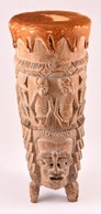 Dúsan Faragott, Nagy Méretű Antik Afrikai Törzsi Dob. Új Bőrözéssel. 55 Cm / African Tribal Drum. Carved Wood, With New  - Other & Unclassified